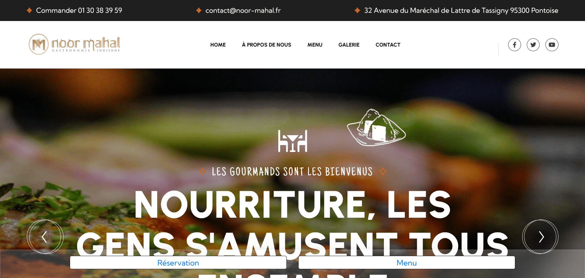 Noor-mahal.fr website screenshot