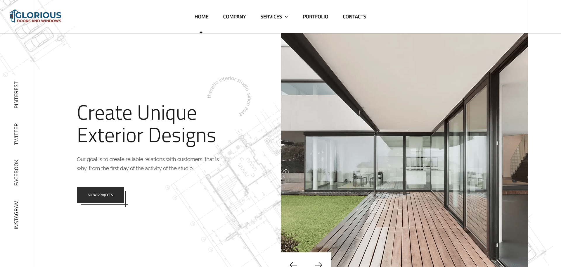 Gloriousdoorsandwindows website screenshot
