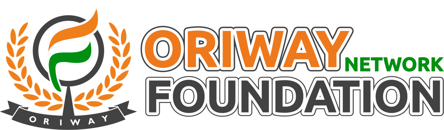 Logo of Oriway Foundation with a wheat symbol and text