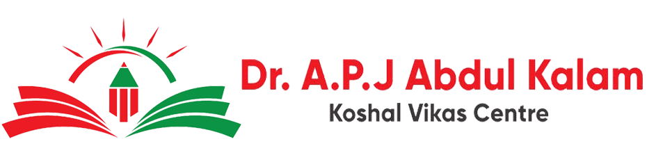 Logo of Dr. A.P.J Abdul Kalam Koshal Vikas Centre with a book and sun